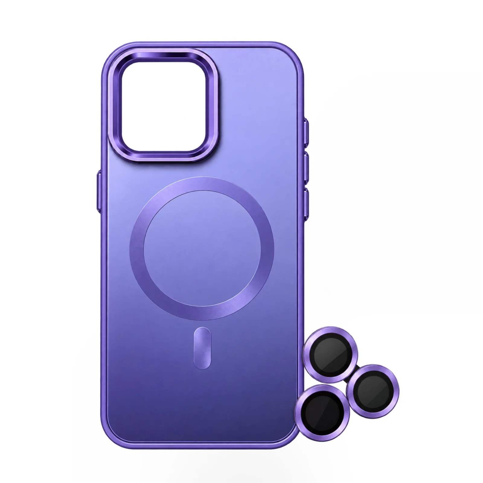 İPhone 15 Pro Lens Korumalı Yansımalı Metalik Kılıf